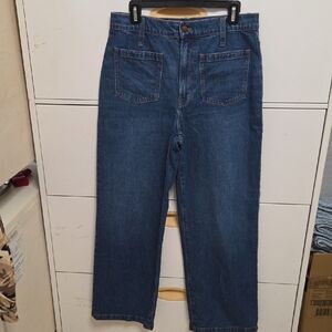 Madewell Women Straight Blue Jeans | Straight Fit Denim Pants Size 30